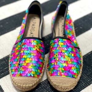 🎉 Brand New Alpargatus Piñata Sequined Rainbow Espadrilles 🎉
